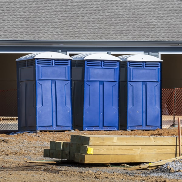 what is the expected delivery and pickup timeframe for the porta potties in Minor Hill